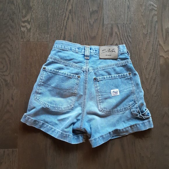 silver jeans light washed high waisted shorts - Picture 2 of 5